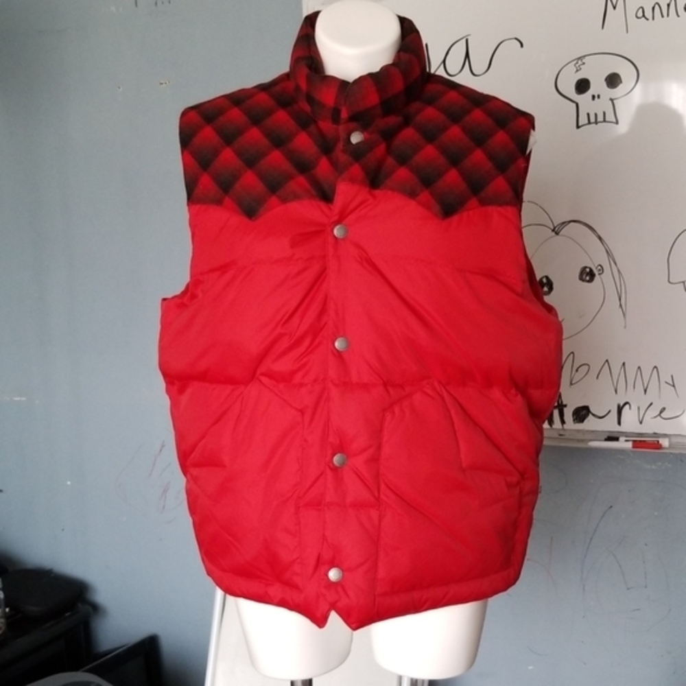 Pendleton Down Puffy Vest with Wool